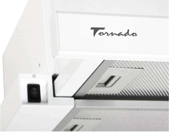 Tornado Storm 700 Sliding Vent Hood 50cm White