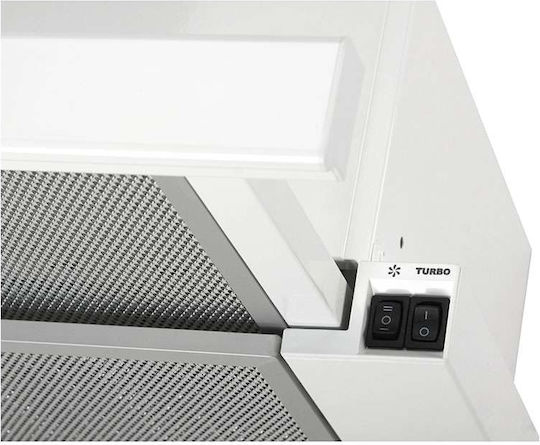Tornado Storm 700 Sliding Vent Hood 50cm White