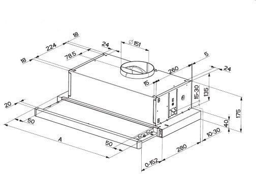 Franke Flex Eco 6032 Плъзгащ се аспиратор 60см Inox