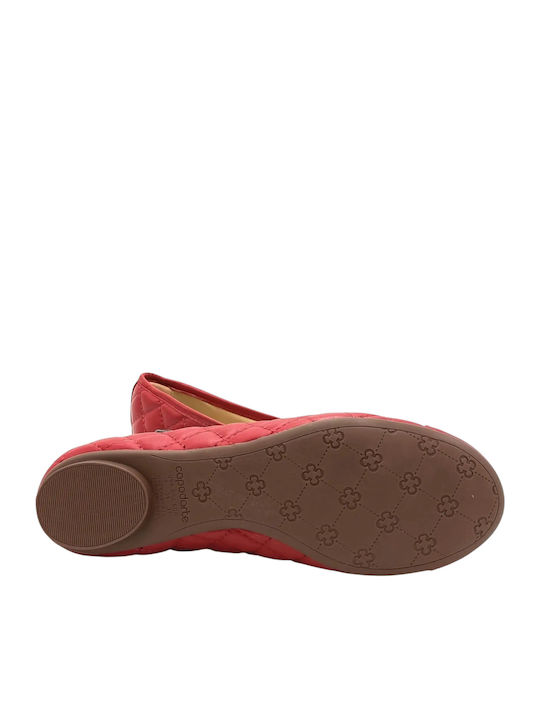 Leather Ballerinas Red