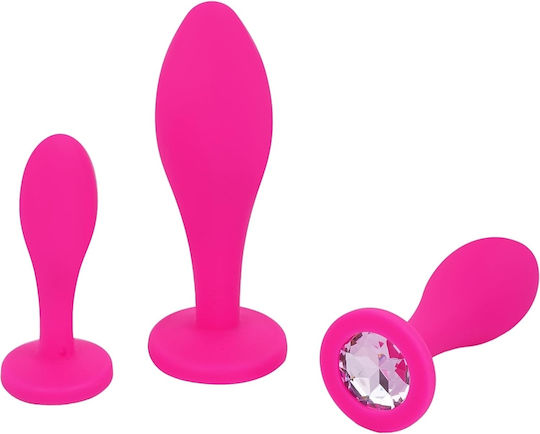 Smd Smoothie Triple Butt Plug Set Anal Plug Set of 3 S M L Pink Silver  Diamond | Skroutz.mt