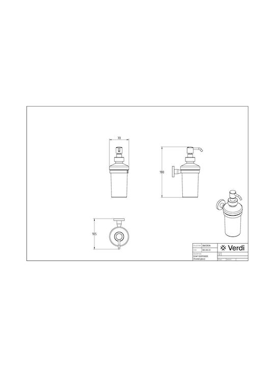 Verdi Omicron Spender Glas Braun 500ml