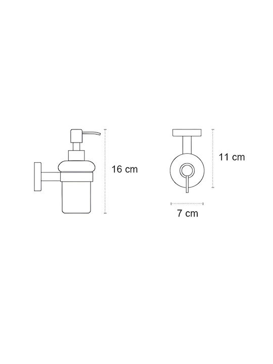 Karag Uno Wall Mounted Dispenser Satinized Glass