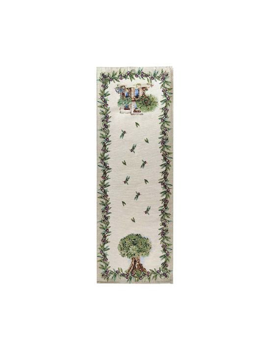 Dimeco Runner Catania Ecru|Green 45x140cm