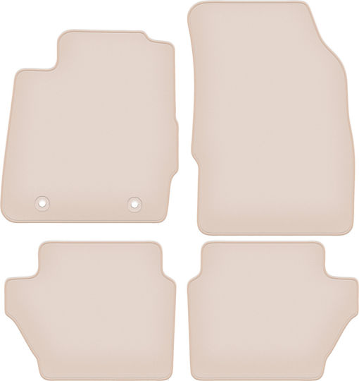 Premium Beige Car Mats for Ford Fiesta Mk7 Hatchback 2008-2011