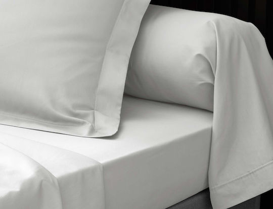 Percaline Pillowcase Douceur D'intérieur Cotton Percale 78tc Oxford Stitching Dimensions 50x70cm White 1644619