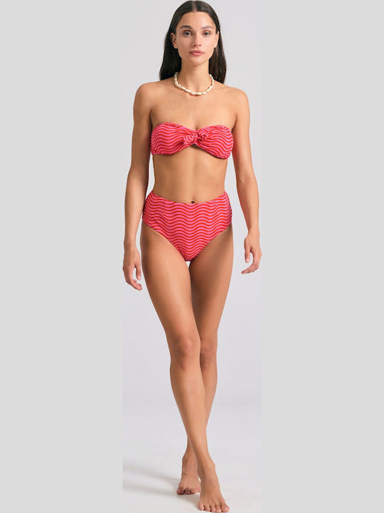 Fără bretele Top bikini Roz