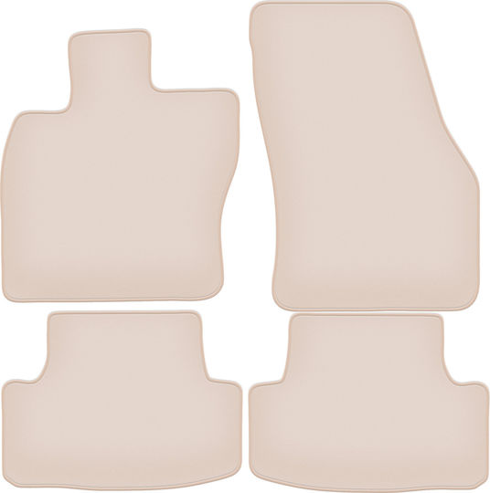 Premium Beige Floor Mats for Volkswagen T-Roc Crossover 2017