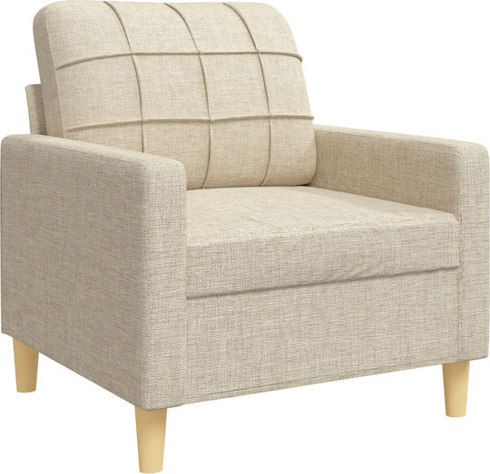 Living Room Furniture Set 3-Seater & Armchair Beige