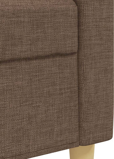 Living Room Furniture Set 3-Seater & 2-Seater & Armchair Brown