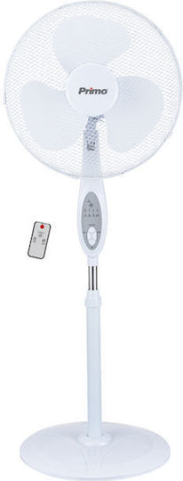 Primo Prsf-80644 Pedestal Fan 50W 40cm Diameter With Remote Control White