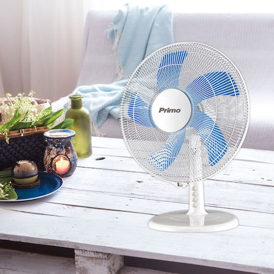 Primo PRTF-80445 Настолен Вентилатор 50W Диаметър На Вентилатора 40см Бял