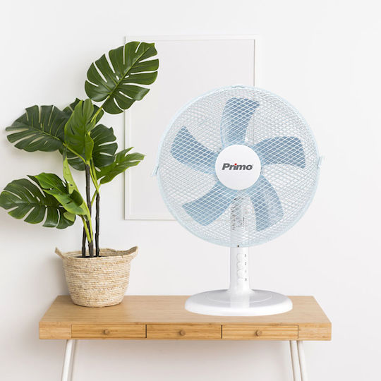 Primo PRTF-80509 Ventilator De Masă 45W Diametru 30cm Alb