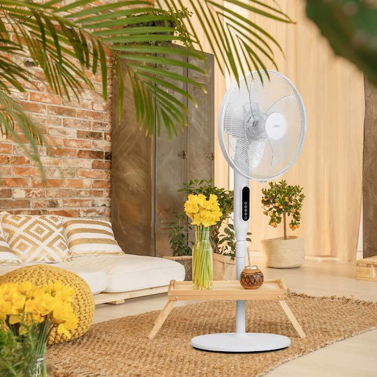 Osio Ventilator Sockel 24W mit Fernbedienung Weiß