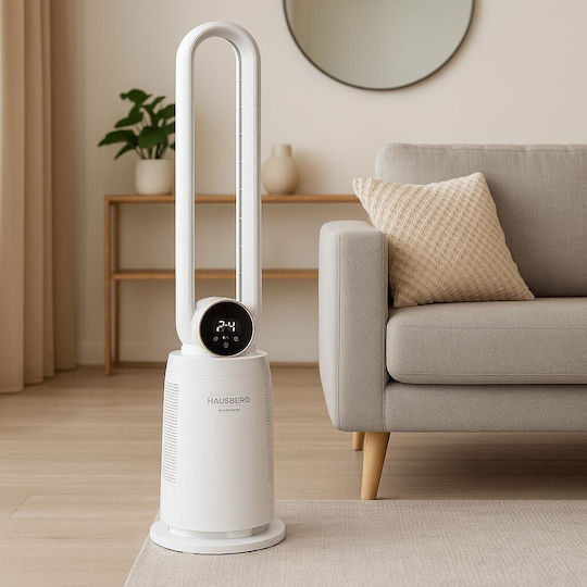 Hausberg Ventilator Fără Palete 65W cu Telecomandă Alb