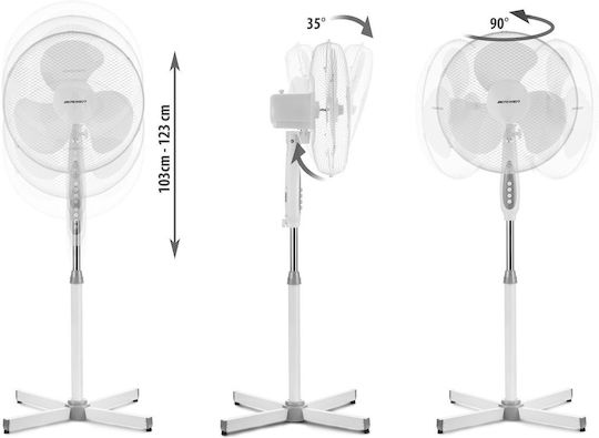 Croner Croner Ventilator Sockel 45W Lüfterdurchmesser 40cm Weiß