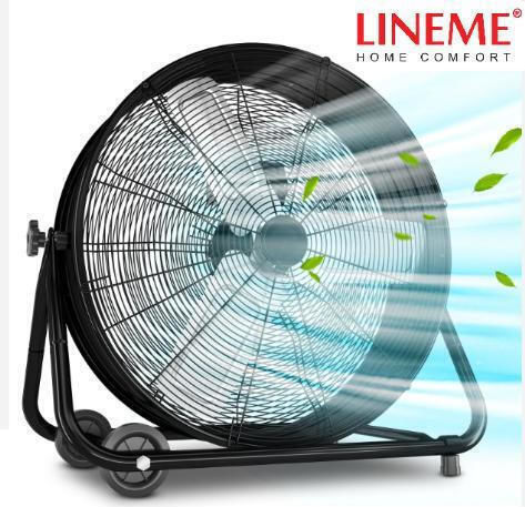 Lineme Ανεμιστήρας Δαπέδου 240W Διαμέτρου 60.96cm Μαύρος