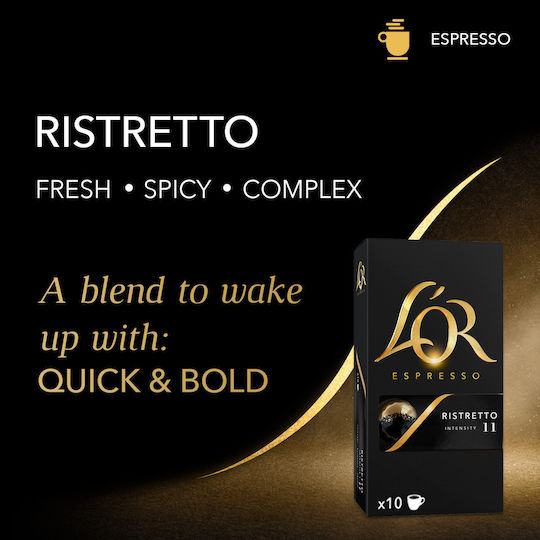 L'Or Κάψουλες Espresso Ristretto Συμβατές με Μηχανή L'Or 10caps