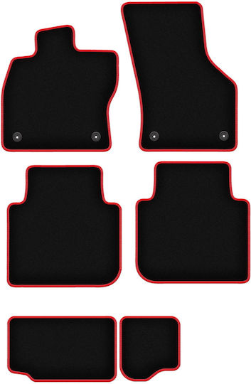 Carlux Red Car Mats Seat Tarraco 7 Seater 2018