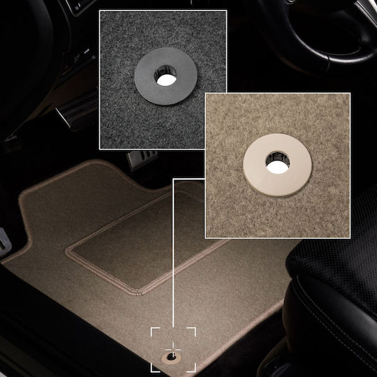 Beige Velvet Floor Mats Volvo S60 I Liftback 2000-2009