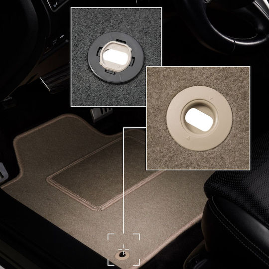 Beige Velvet Floor Mats Lexus Ct 200h Hatchback 2010-2020