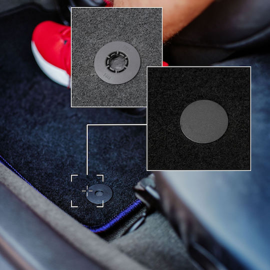 Carlux-blaue Autoteppiche Dacia Spring Hatchback 2021