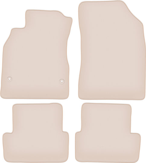 Premium Beige Car Mats for Renault Fluence Sedan 2009-2016