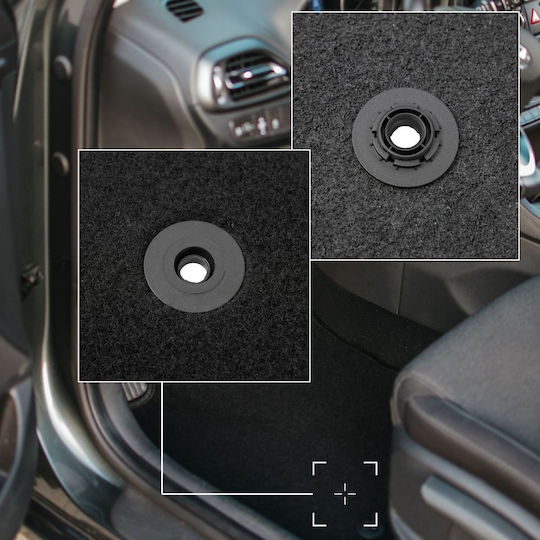 Basic Black Velvet Floor Mats Peugeot 1007 Minivan 2004-2009