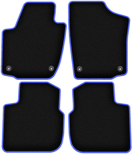 Carlux-blaue Autofußmatten Skoda Rapid Liftback Limousine Spaceback Kombi 2013-2019