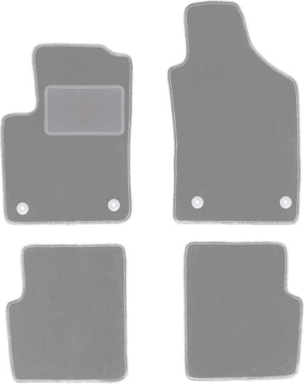 Gray Car Mats Fiat 500 Fl Hatchback 2013-2019