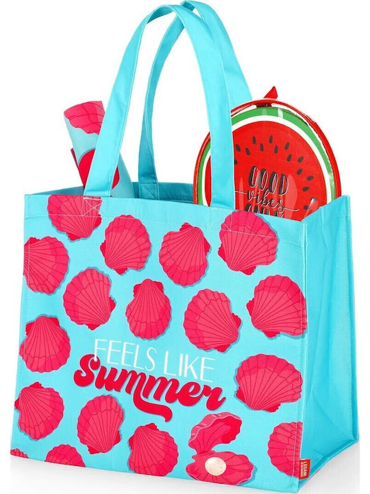 Legami Milano Fabric Beach Bag Light Blue