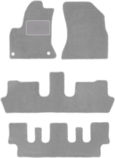 Graue Autoteppiche Citroen C4 Grand Picasso 7-Sitzer 2006-2013