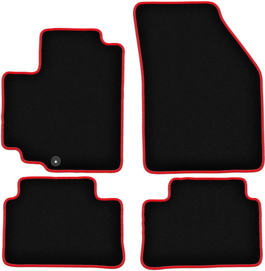 Carlux Red Car Mats Nissan Pixo Hatchback 2008-2013