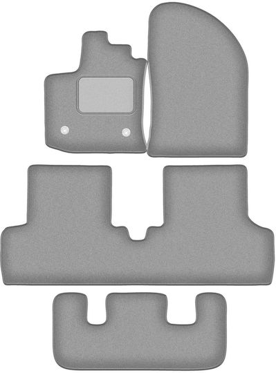 Gray Car Mats Dacia Lodgy 7-seater 2012