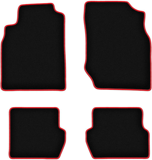 Carlux-rote Fußmatten Nissan Almera N16 Hatchback 2000-2006