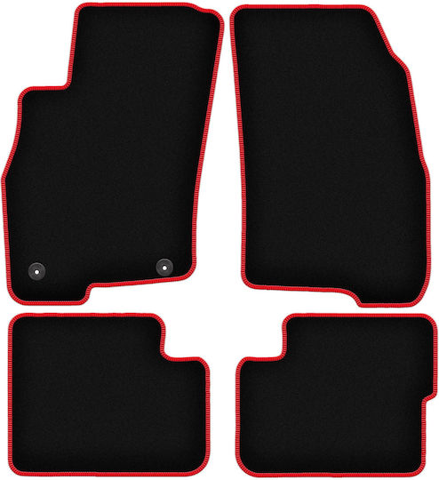 Carlux Red Car Mats Fiat Grande Punto Hatchback 2005-2009