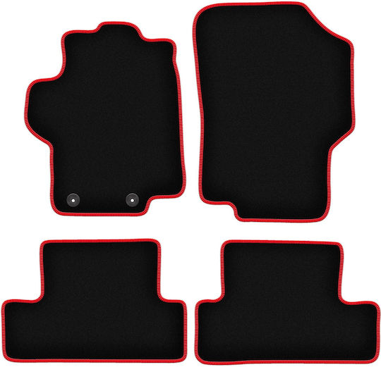Carlux-red Car Mats Peugeot 1007 Minivan 2004-2009