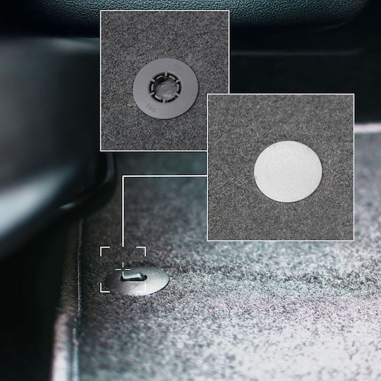 Gray Car Mats for Renault Twingo II Hatchback 2007-2014