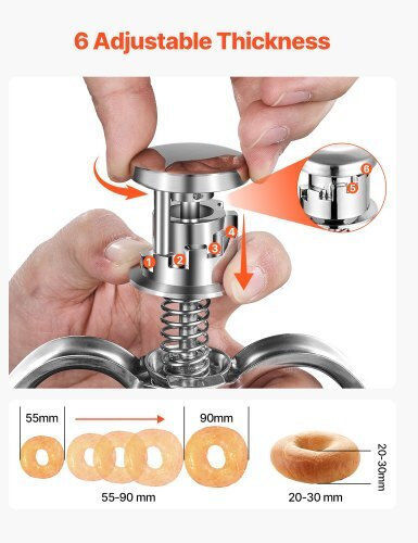 Vevor Donut Depositor Manual Doughnut Dropper Hopper Stainless Steel Dispenser