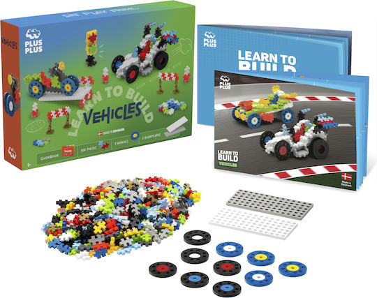 Plus Plus Educational Building Blocks Learn To Build Vehicles for 5+ Years 500 Pieces