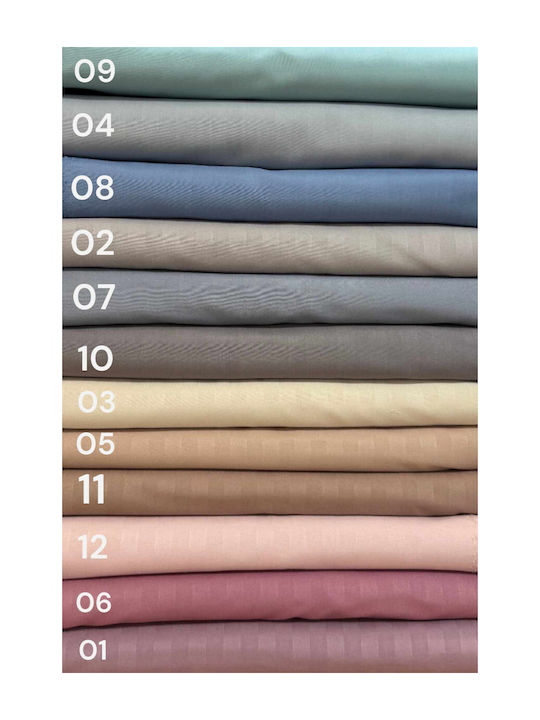 Linea Home Soft Σεντόνι Υπέρδιπλο με Λάστιχο 160x200+25εκ. Soft Satin