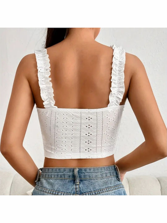Γυναικείο Crop Top Λευκό