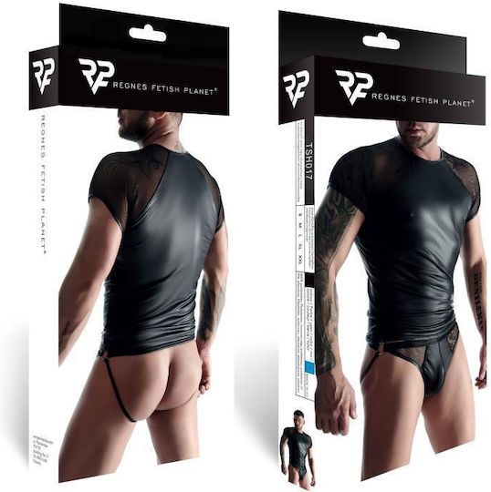 Regnes Fetish Planet Sexy Herren Top Schwarz