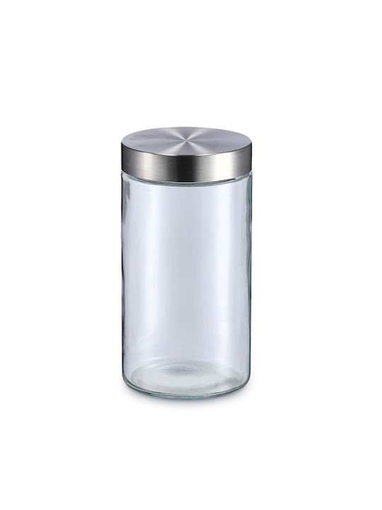 Vase General Use with Airtight Lid Glass Transparent 1600ml