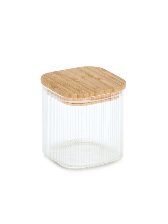 Vase General Use with Airtight Lid Glass Transparent 720ml