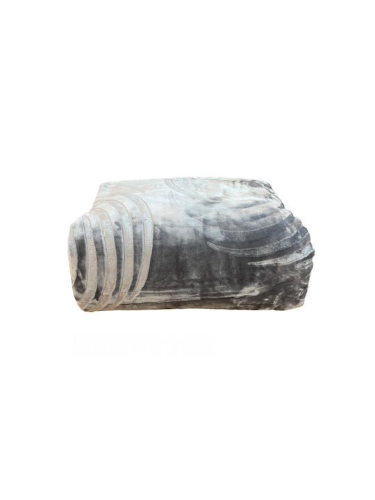 Linea Home Κουβέρτα Βελουτέ Μονή 160x220εκ. Γκρι