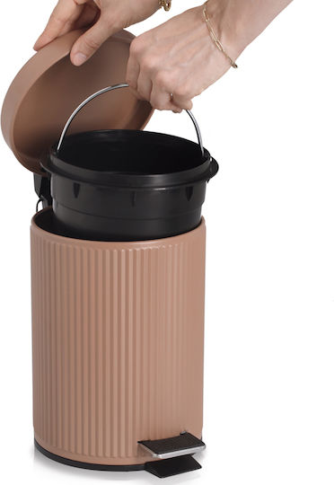 Metallisch Badezimmer Mülleimer 3Es Beige