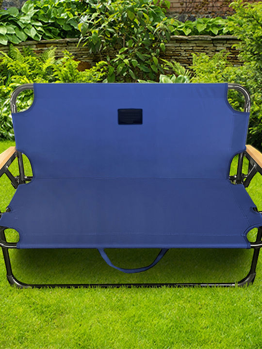 Bank Außenbereich Metallisch Blau 109x64x67cm