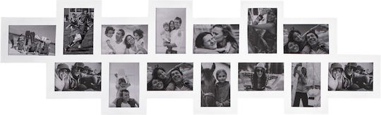 Wall-Mounted Plastic Photo Frame With White Frame