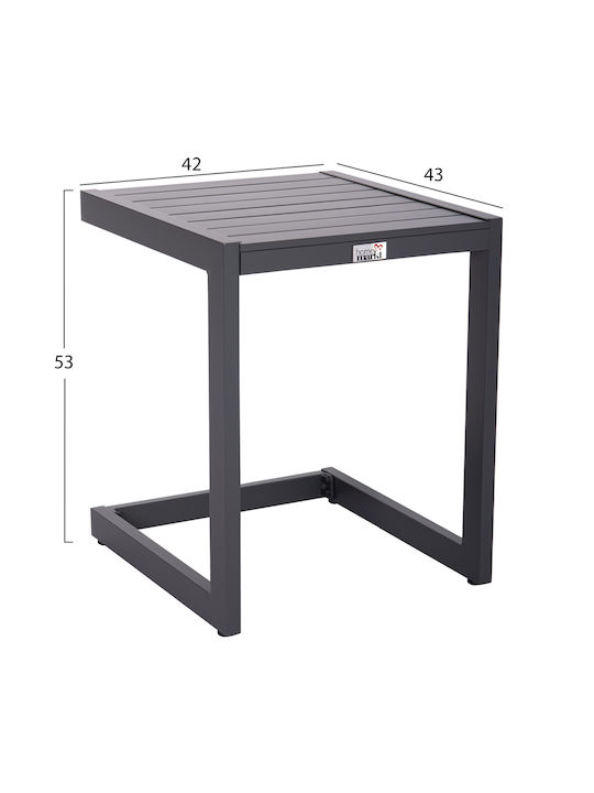Tisch Zusammenklappbar Belling Dark Grey 42x43x53cm